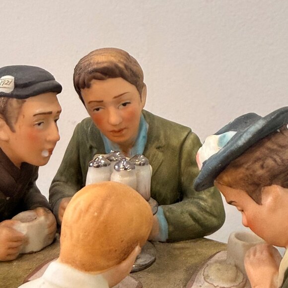 1976 Norman Rockwell GRACE BEFORE MEALS Gorham Figurine Vintage 1951 Post Cover - Picture 5 of 14